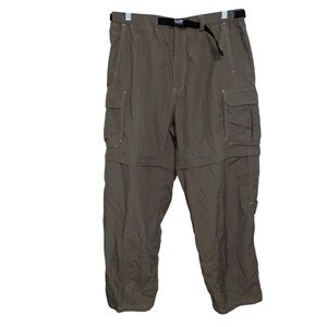 REI Pants Mens Large Convertible Zip Off Shorts Nylon Belt Cargo Hiking Gorpcore